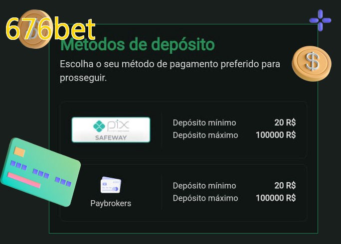 O cassino 676betbet oferece uma grande variedade de métodos de pagamento